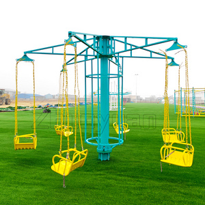 Cheap Carnival Rides Manufacturer Rotating Swing Flying Chair Rides 6 Seats Amusement Park Equipment For Kids