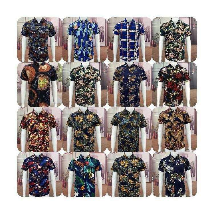 Hawaii full print shirt men's designer shirt short sleeve cross-border foreign trade beach men's shirt