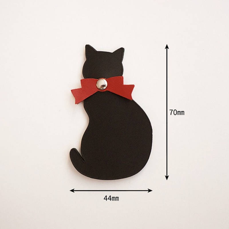 Cat Shaped Promotional Bookmarks Cute Custom PU Leather Bookmark Small Wholesale Bookmarks for Book