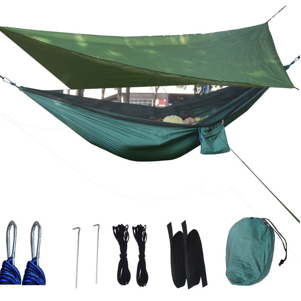 Factory Direct Sales Camping Tent with Easy Setup High Quality Wholesale Outdoor Camping Parachute Cloth Anti-mosquito Hammock