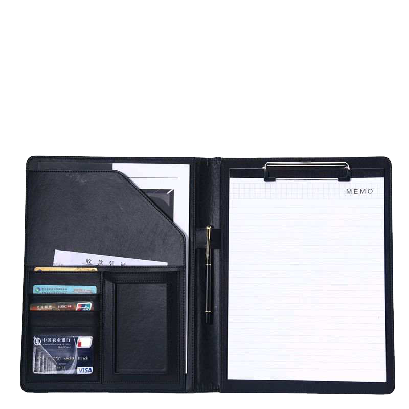 Padfolio Clipboard Folder Portfolio Professional Documents Organizer Padfolio Binder PU Leather Business Notebook A4 Notepad