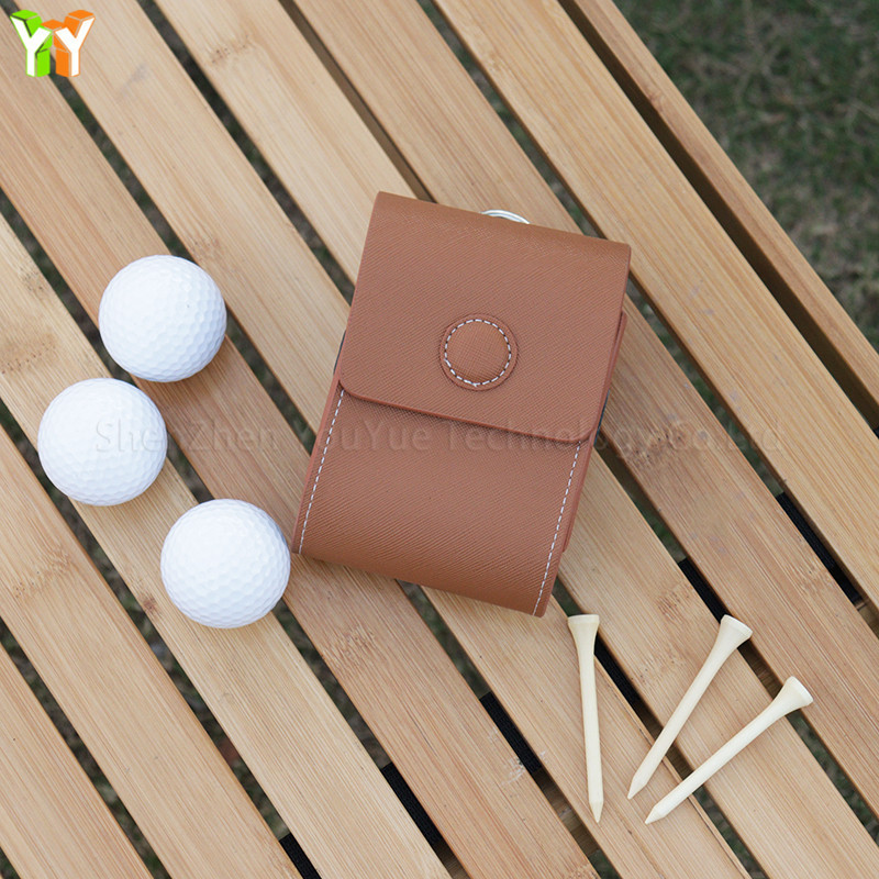 Golf Ball Holder with Divot Tool Pouch and Tee Holder Keychain Belt Clip Hook Carry Bag Golf Gifts