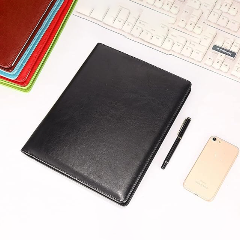 Padfolio Clipboard Folder Portfolio Professional Documents Organizer Padfolio Binder PU Leather Business Notebook A4 Notepad