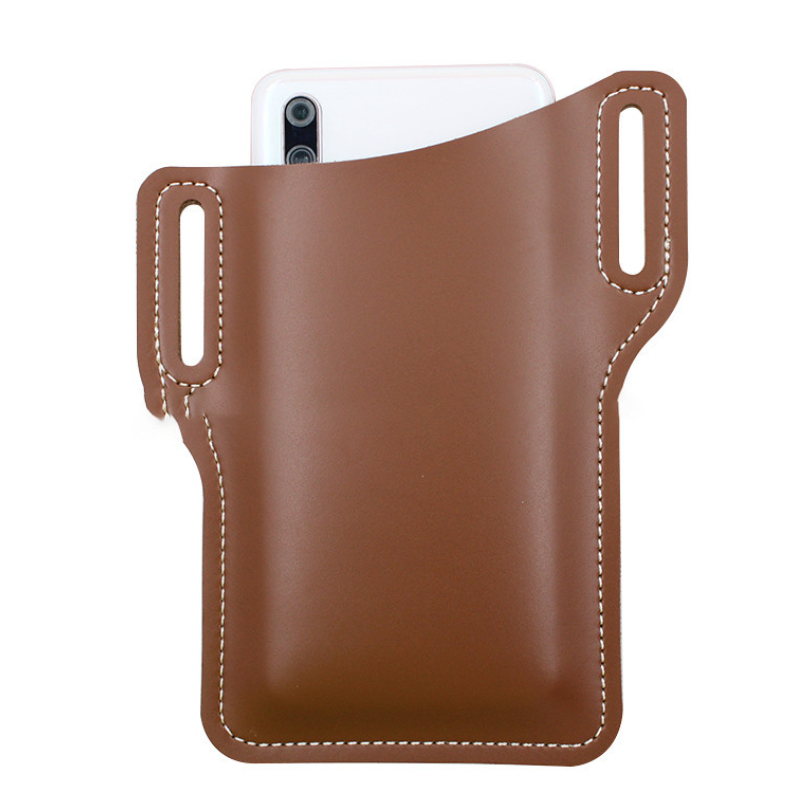 Outdoor PU  Leather Phone Holster for Belt Universal Smartphone Leather Sheath Fit Phone with Protective Case