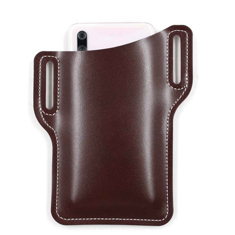 Outdoor PU  Leather Phone Holster for Belt Universal Smartphone Leather Sheath Fit Phone with Protective Case