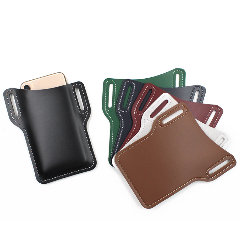 Outdoor PU  Leather Phone Holster for Belt Universal Smartphone Leather Sheath Fit Phone with Protective Case