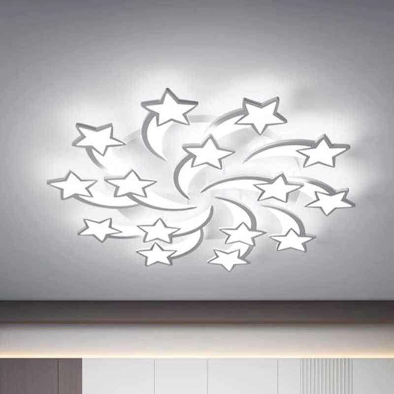 Dimmable Remote Control  Led Star Chandelier Lamps Ceiling Lights For Living Room