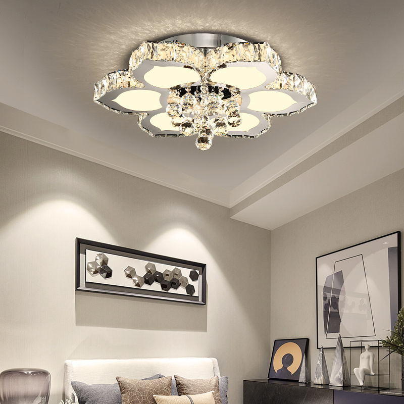 Modern Crystal Led Ceiling Recessed Light Chandeliers Wall Hallway Corridor Lamp