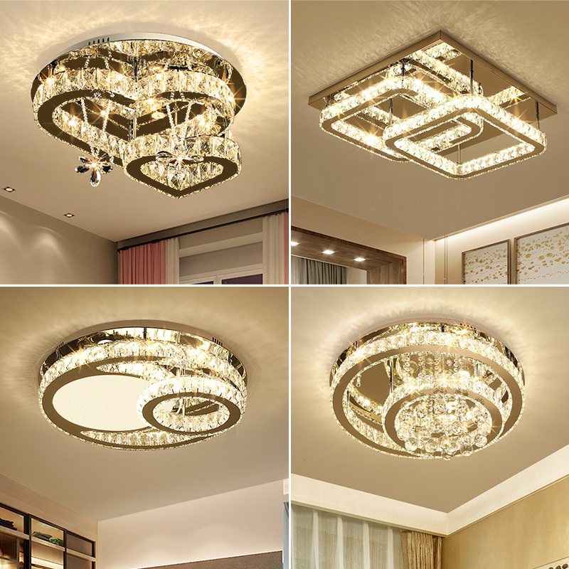 Best Sellers Led Crystal Ceiling Lights Modern Simple Design Ceiling Lamp Lights For Living Room dining room Bedroom