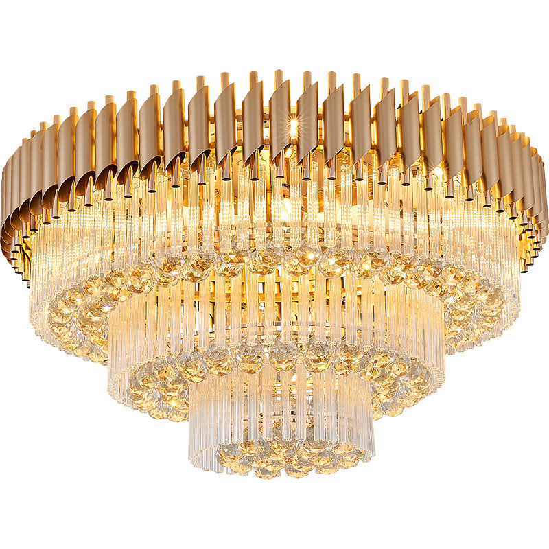 Luxury Gold House Led Lights Crystal Glass Ceiling Lamp Modern Lights For Home Living Room Decoration