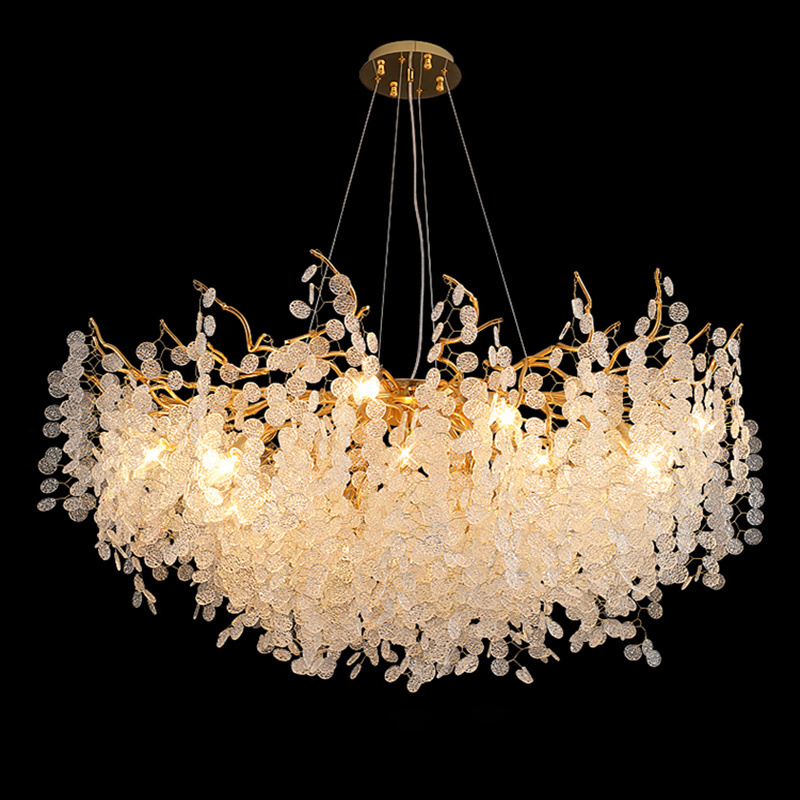 Luxury Crystal Chandelier Lighting Large Kitchen Light Fixtures Led Beaded Crystal Chandeliers For Dining Room Bedroom