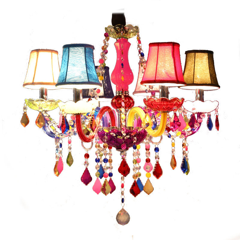 Creative Children's Room Kids Lamp Romantic Simple  Crystal Chandelier Modern Lighting Fixtures