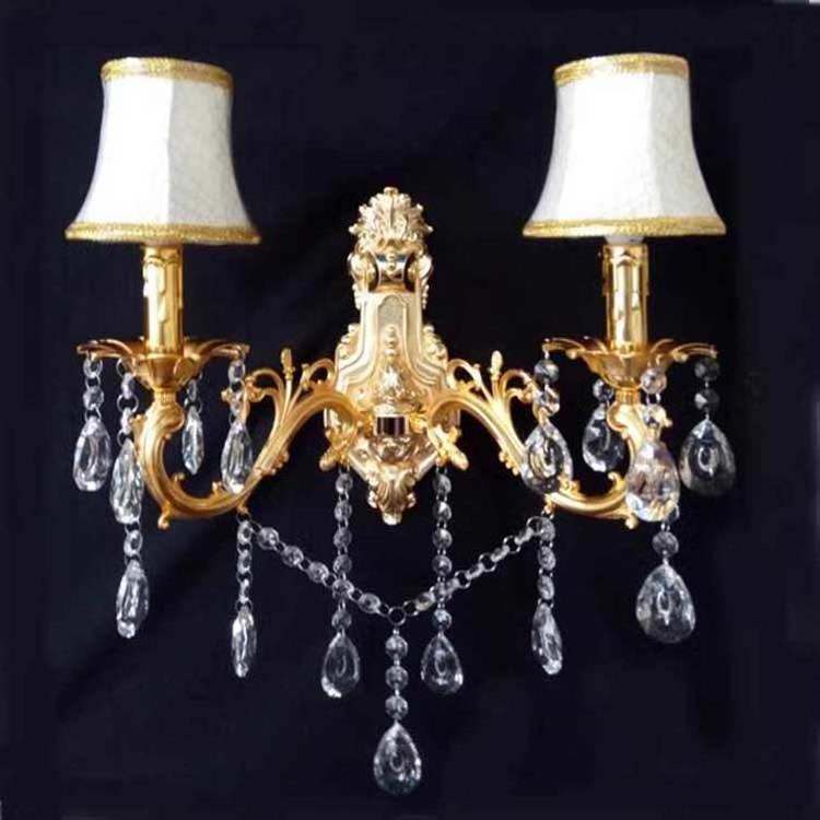 Unique Shape Luxury Crystal Led Wall Light Mounted Sconce Lighting Fixtures Bedroom Bedside Hotel Decoration