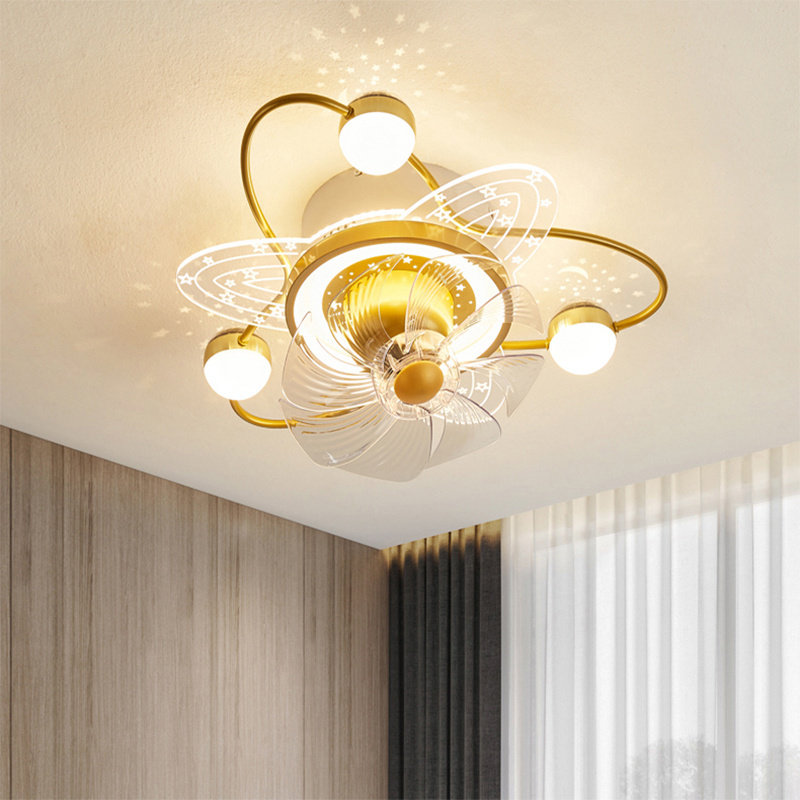 Modern Designer Decorative Bedroom Home Ceiling Lighting Luxury Flush Mount Remote Control Led Ceiling Fans Ceiling Lamp