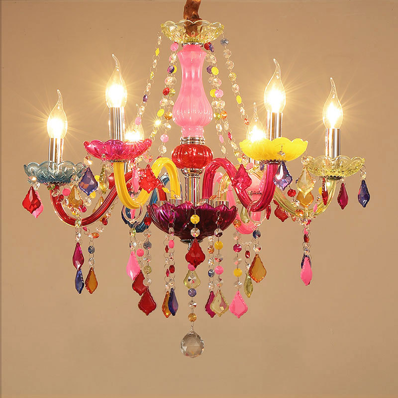 Creative Children's Room Kids Lamp Romantic Simple  Crystal Chandelier Modern Lighting Fixtures