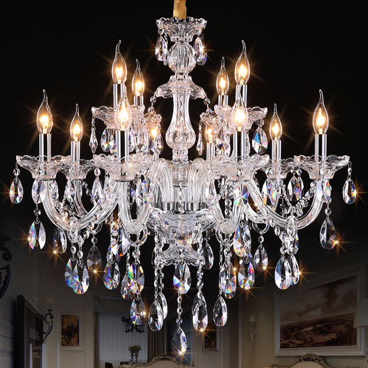 Factory Modern Clear  Crystal Chandelier Luxury Pendant Lamps For Hotel Villa Living Room Restaurant Hanging Crystal Lights