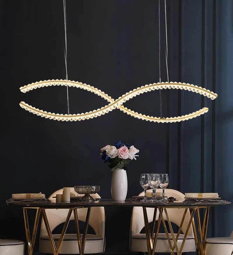 Designer dining room chandelier pendant light luxury dining room table light Creative kitchen Island bar Crystal chandelier