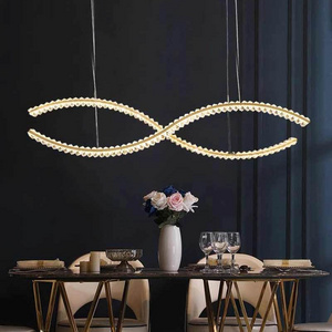 Designer dining room chandelier pendant light luxury dining room table light Creative kitchen Island bar Crystal chandelier