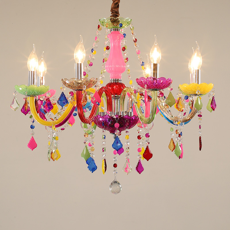 Creative Children's Room Kids Lamp Romantic Simple  Crystal Chandelier Modern Lighting Fixtures