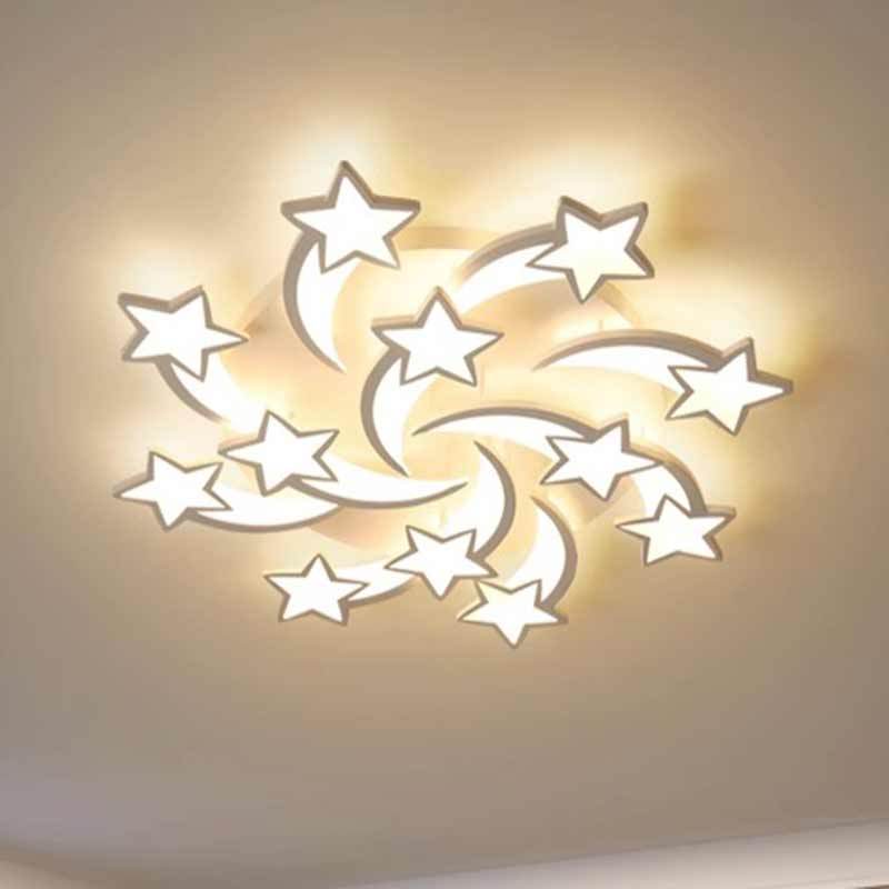 Dimmable Remote Control  Led Star Chandelier Lamps Ceiling Lights For Living Room