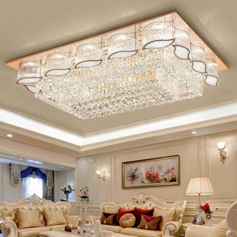 Factory Customized Crystal Dark Ceiling Light Crystal Flush Mount Ceiling Light Customized Size Crystal Ceiling Mount Lights