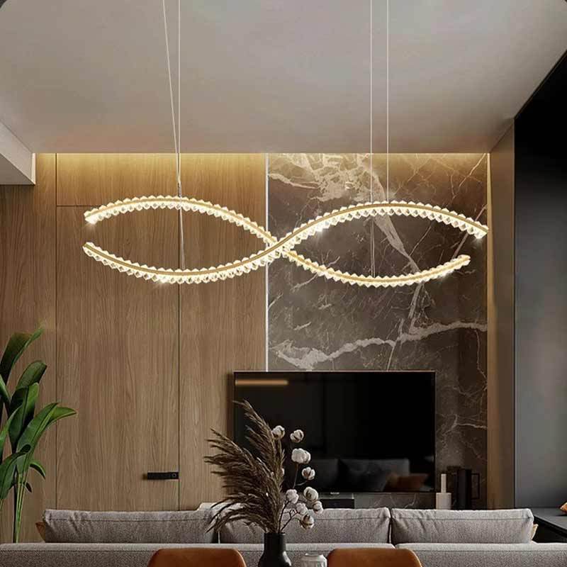 Designer dining room chandelier pendant light luxury dining room table light Creative kitchen Island bar Crystal chandelier