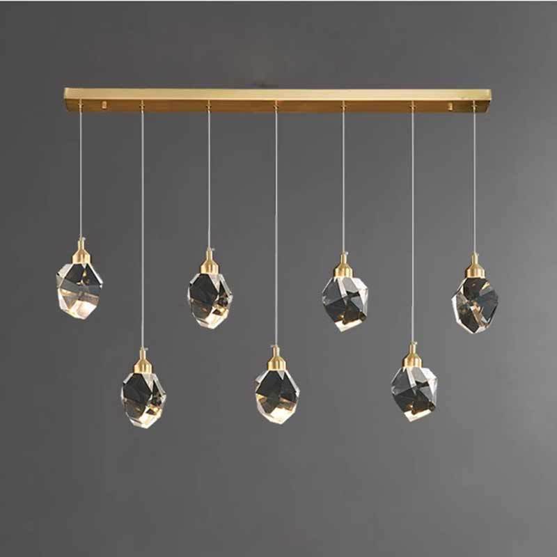 Modern Crystal Chandelier Copper Lamp Led Crystal Ball Light Fixture For Home Kitchen Decoration