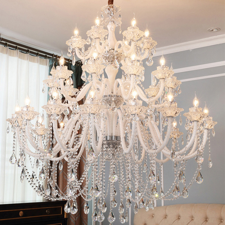 Luxury Modern Gold Glass K9 Crystal Chandelier Indoor Living Room Hanging Lighting For Hotel Bedroom Pendant Lights Chandeliers