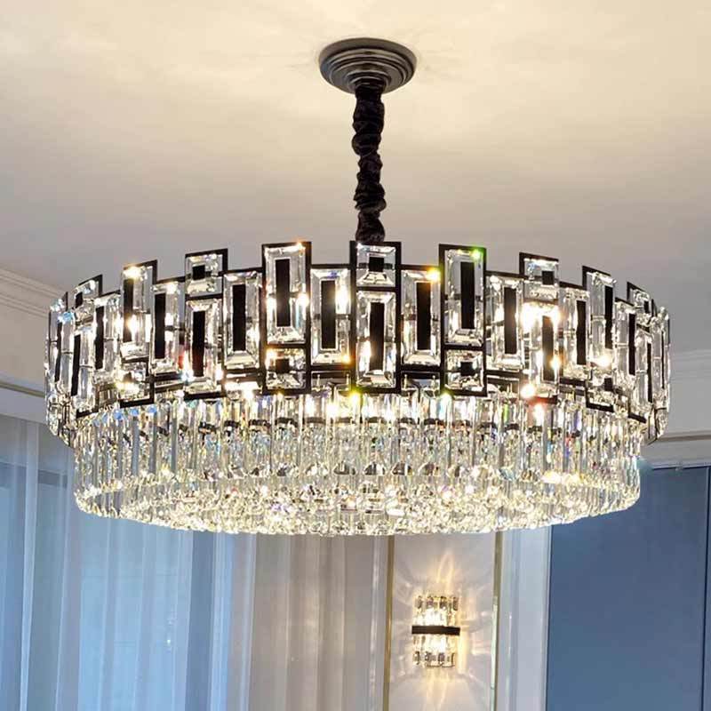 Ceiling Fixtures Dining Room Pendant Lights Luxury Gold Crystal Chandelier Light