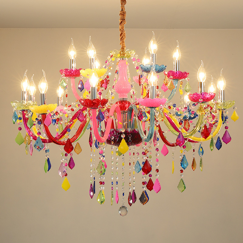 Creative Children's Room Kids Lamp Romantic Simple  Crystal Chandelier Modern Lighting Fixtures