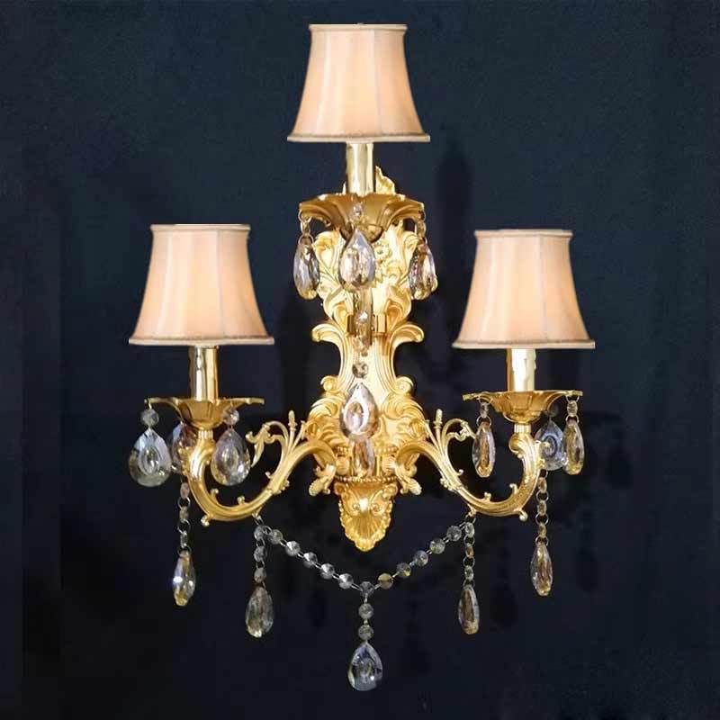 Unique Shape Luxury Crystal Led Wall Light Mounted Sconce Lighting Fixtures Bedroom Bedside Hotel Decoration