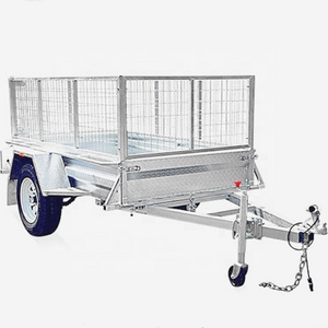 7X4' Full Welded Box Trailers Travel Car Trailers Utility Farm Trailer Metal Rack Frames