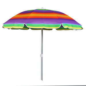 6ft foldable adjustable UV protective polyester beach umbrella outdoor