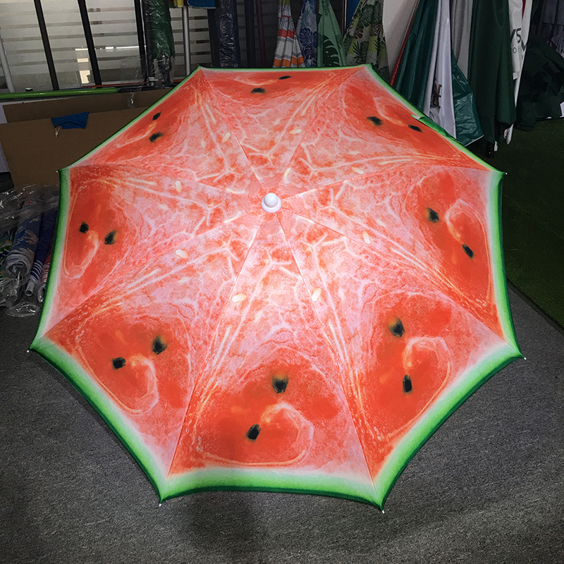 Hot sale new watermelon design hot sale fruit adjustable parasol beach umbrella