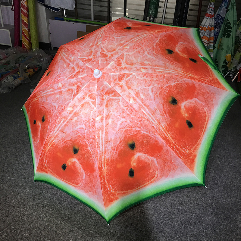 Hot sale new watermelon design hot sale fruit adjustable parasol beach umbrella