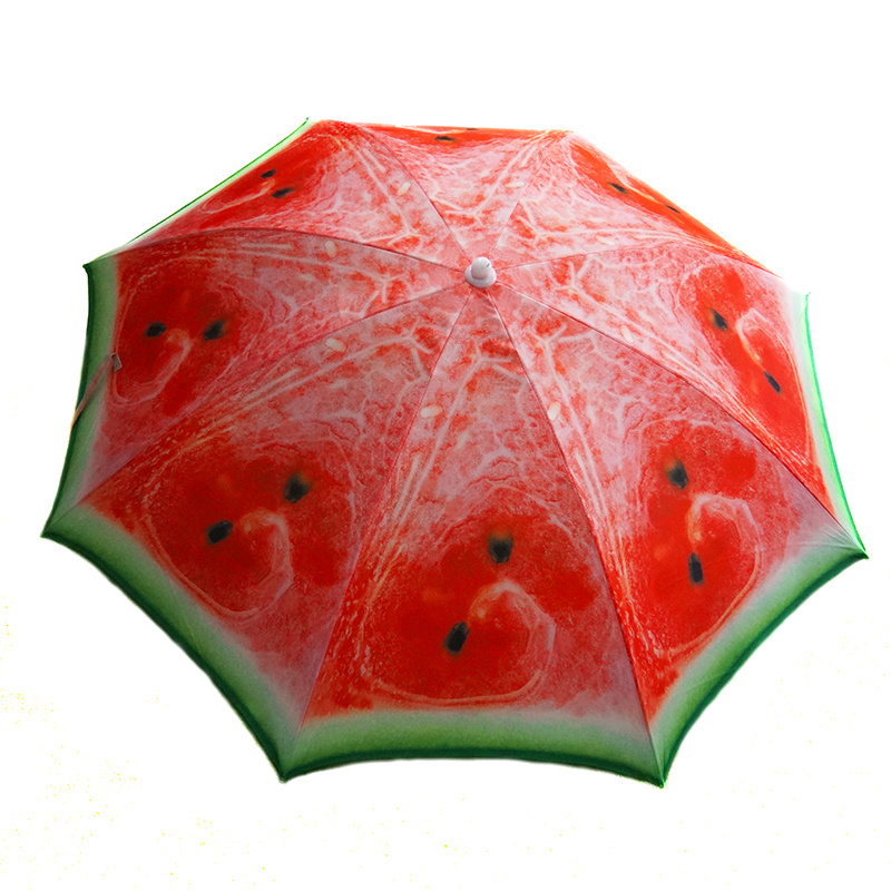 Hot sale new watermelon design hot sale fruit adjustable parasol beach umbrella