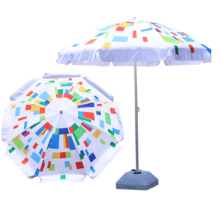 Hot sale portable geometric aluminium beach umbrella outdoor