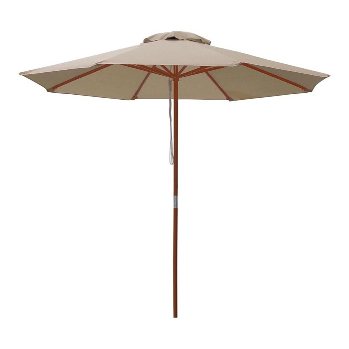 2.0M size wood pole beach umbrella parasol