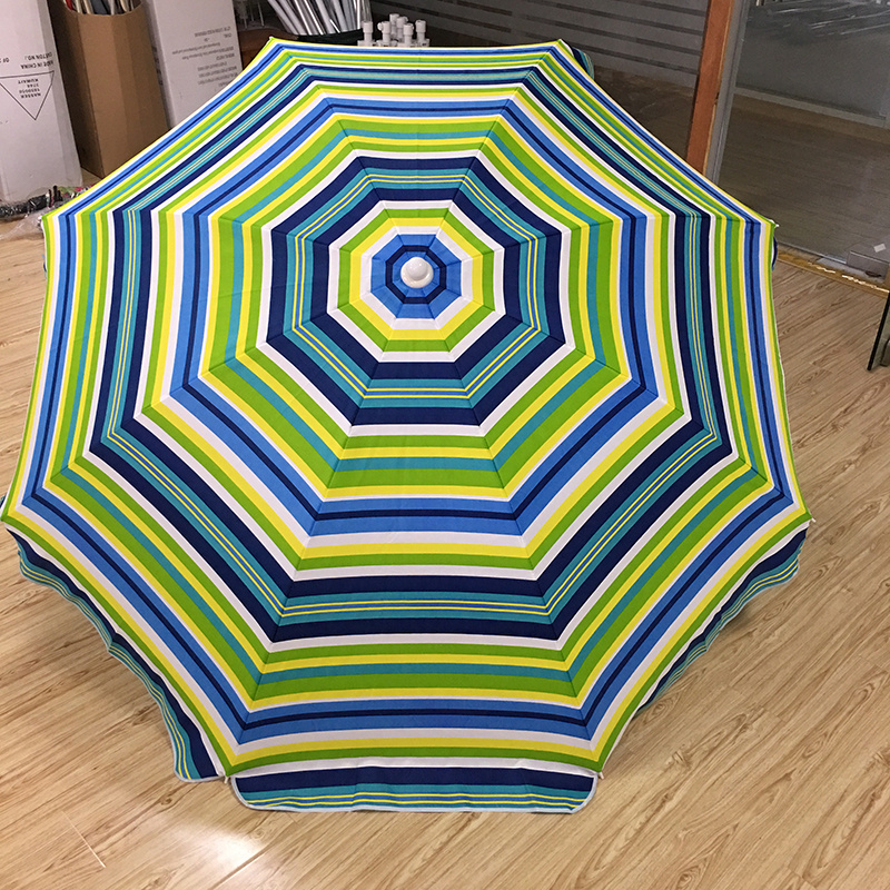 Large size 6ft Custom made printing polyester sun parasol beach umbrella