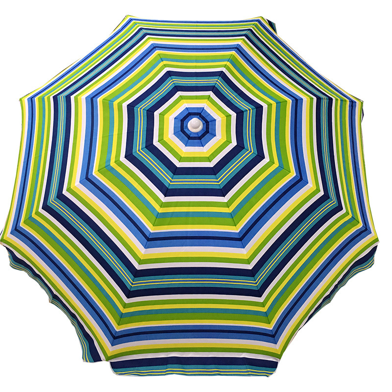 Large size 6ft Custom made printing polyester sun parasol beach umbrella