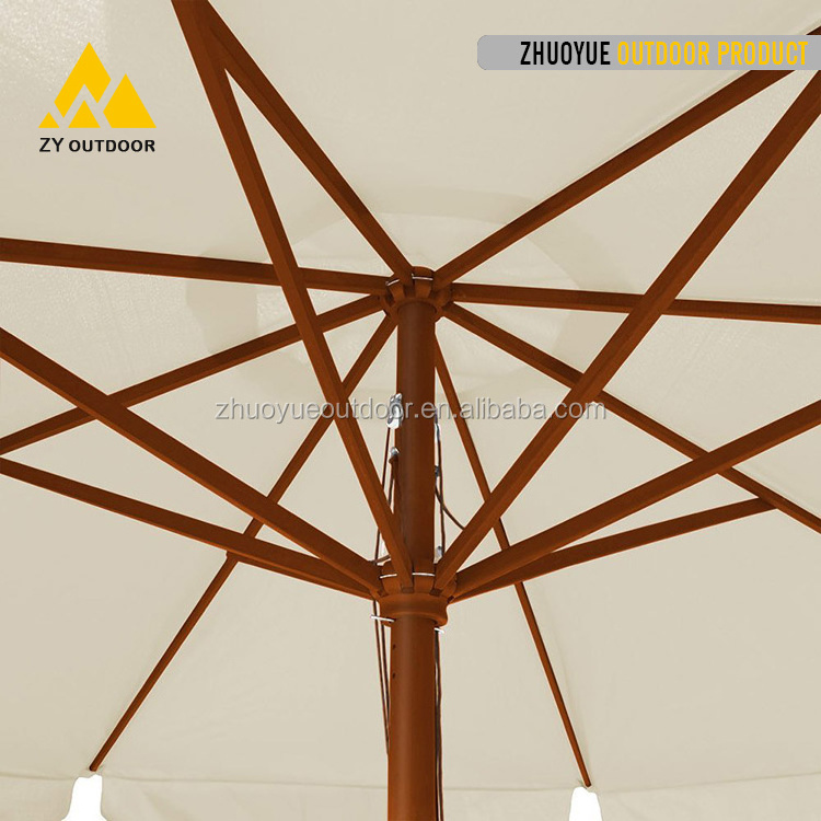 Wholesale good quality outdoor wooden garden umbrella patio umbrella for restaurant