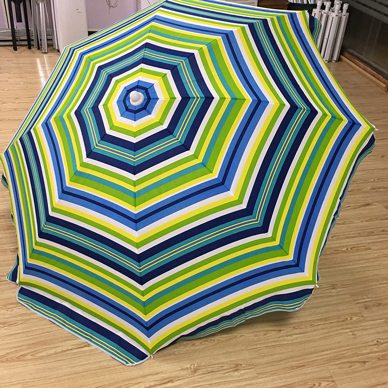 Large size 6ft Custom made printing polyester sun parasol beach umbrella