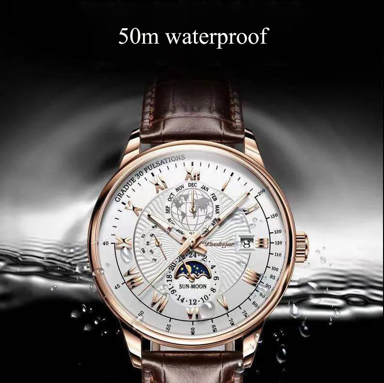 Men's Watches Luxury Business Waterproof Quartz Wrist Watch For Man Fashion Stainless Steel Strap Sport Clock