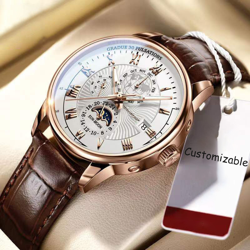 Men's Watches Luxury Business Waterproof Quartz Wrist Watch For Man Fashion Stainless Steel Strap Sport Clock