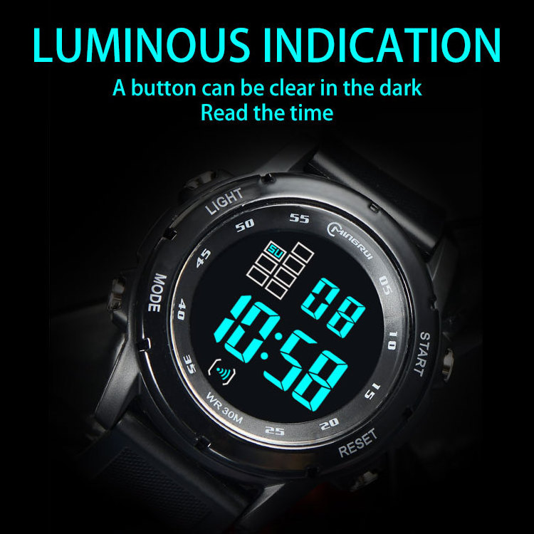 OEM Custom Mingrui 8106GH Gift Sports Wrist watch Waterproof Electronic Durable Business Calendars Digital Watches For Men