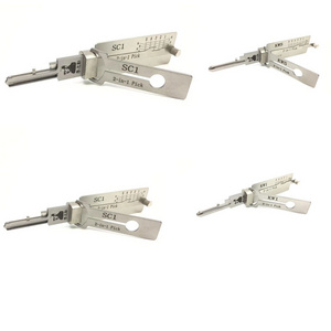 New Arrival Original Lishi KW1 KW5 SC1 SC4 4 pcs/Set  2 in 1 Pick and Decoder China Lishi Ganzua Locksmith Tools for Sale