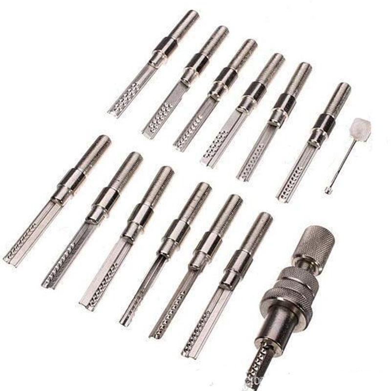 14 PCS AB Kaba Computer Peaks Bump Key Key-Shaped Door Locksmith Set Lock Pick