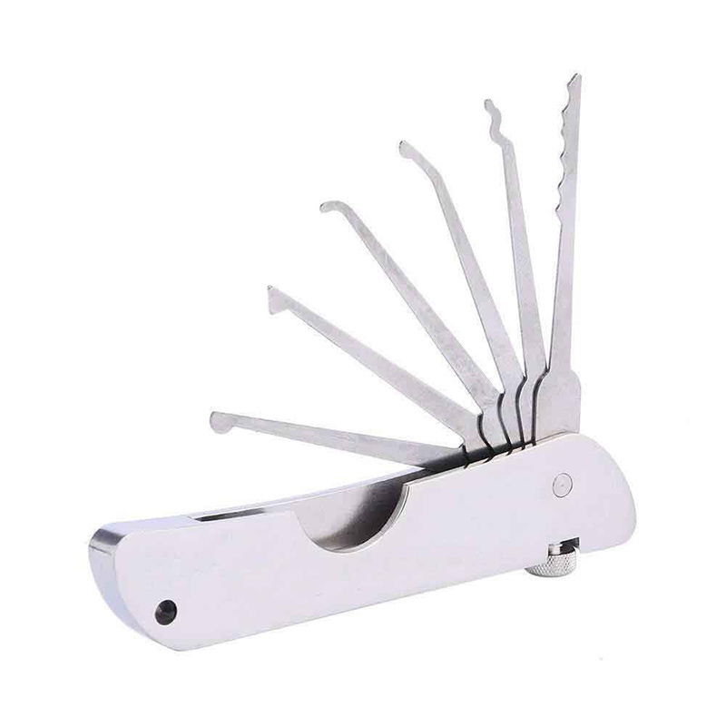 Stainless Steel Jackknife Jack Knife 7 In 1  Pocket Fold Folding Tool  Lock Pick Set Locksmith Tools