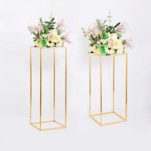 Zhuoyun Wholesale Price Gold Metal Handmade Wedding Table Centerpiece Flower Cake Stand