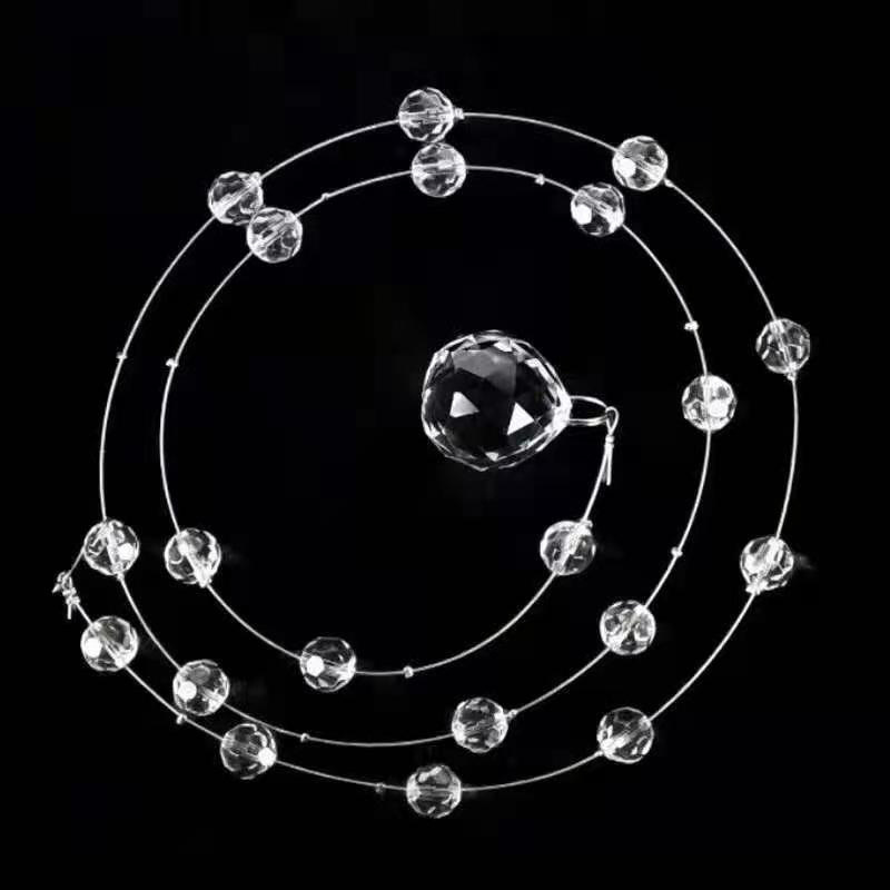 Wedding crystal bead curtain 1 meter long positioning bead wedding hall ceiling decoration